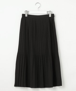 J.PRESS LADIES L ノルディス2wayジョーゼット プリーツ スカート ブラック系