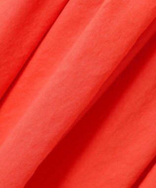 23区 【R(アール)】NALYA リネンヴィスストレッチ ウエスト切替ワンピース ブラッドオレンジ系