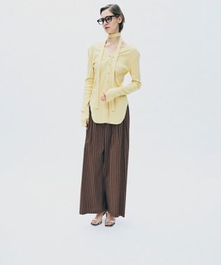 uncrave ヴィンテージリブ 2WAYトップス クリームイエロー（WEB限定カラー)