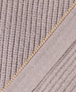 ANY L 【洗濯機可】ジップアップニットブルゾン グレージュ