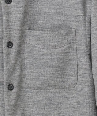 JOSEPH ABBOUD 【軽量/ストレッチ/尾州が誇る上質素材 】ウールミルドジャージーシャツ グレー系ストライプ