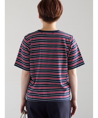 Te chichi マルチボーダーTシャツ ネイビー