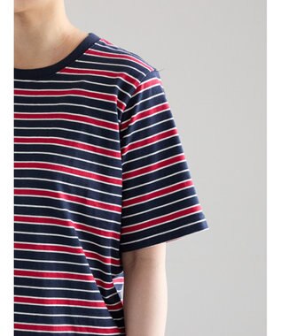 Te chichi マルチボーダーTシャツ ネイビー