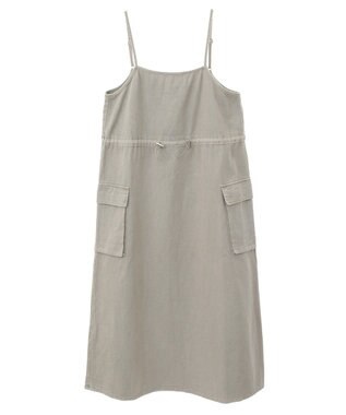 Green Parks カーゴポケットピグメントキャミワンピース Khaki