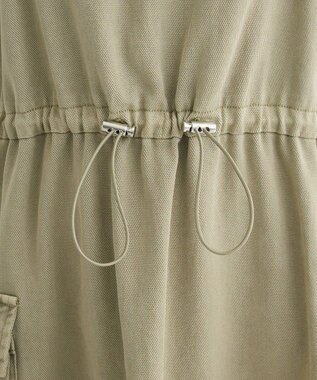 Green Parks カーゴポケットピグメントキャミワンピース Khaki