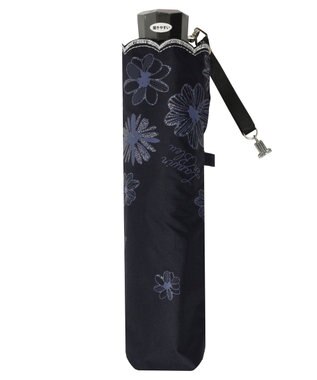 MOONBAT 【一級遮光/晴雨兼用日傘】ランバン オン ブルー (LANVIN en Blue)  折りたたみ日傘 フラワーグリッター ディープブルー