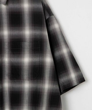 WEGO オンブレチェックシャツ（S） ブラックチェック1