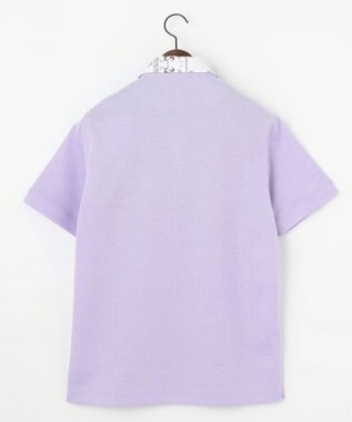 JOSEPH ABBOUD 【愛されて20年！オーガニックコットン使用】 バンダナプリント ダディ ポロシャツ ライラック系