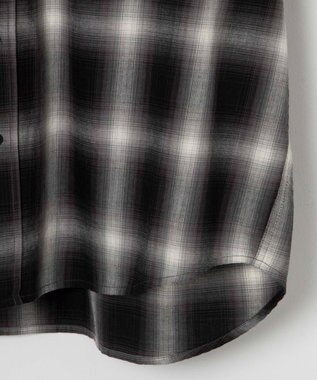WEGO オンブレチェックシャツ（S） ブラックチェック1