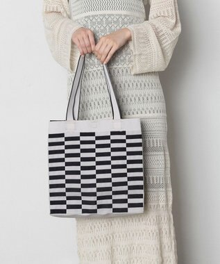 TRICOTE チェックペーパーバッグ 99BLACK
