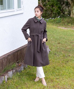 Tiaclasse 【洗える】チェックジャガードニットチュニック ミント