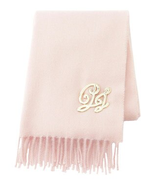 MOONBAT PAUL & JOE ACCESSOIRES ”PJ”ロゴブローチ付きムースタッチマフラー（パッケージ入り） ピンク