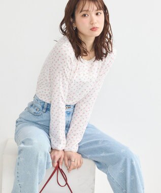 earth music&ecology 【WEB限定】アイレットジャカードタイトプルオーバー Pink