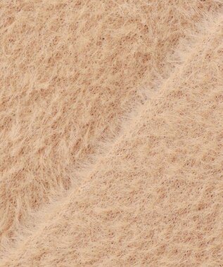 自由区 L ニットファー ジレ キャメル