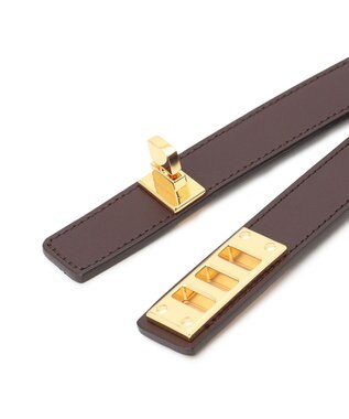 23区 ツイスト バックル ベルト ダークブラウン系