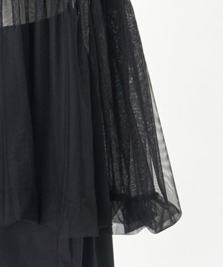 23区 【GOLD LABEL】チュールレイヤードジャージー カットソー ブラック系