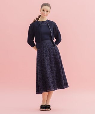 TOCCA 【洗える！】KNIT FLEURS プルオーバー ネイビー系