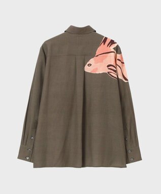 Paul Smith La Peche パネルプリント シャツ カーキ