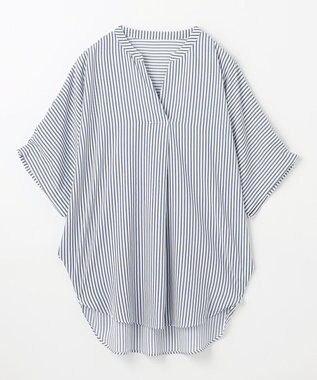 ANY L タックスリーブブラウス ストライプ
