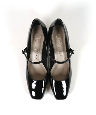 Dominic3 晴雨兼用 メリージェーン レザーパンプス ブラック