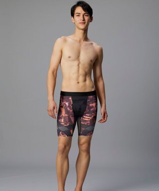 WACOAL MEN 【クロスウォーカー】 はいて歩いてカロリー消費アップをめざそう！ ムレ軽減設計 ロング丈 前開き GX6006 /ブロス バイ ワコールメン ロマンピンク