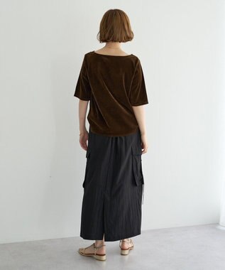 YECCA VECCA 【UVカット/接触冷感/遮熱】COOLカーゴロングスカート Charcoal Gray