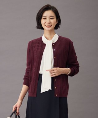 洗える】KNIT BASIC クルーネック カーディガン / J.PRESS LADIES L