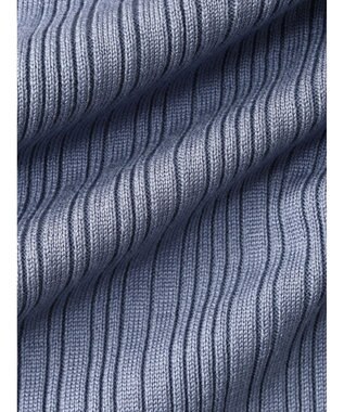 earth music&ecology 配色フリルニットプルオーバー Ice Blue