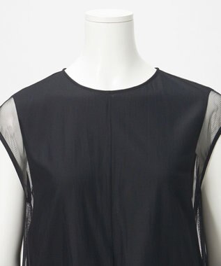 23区 【GOLD LABEL】チュールレイヤードジャージー カットソー ブラック系