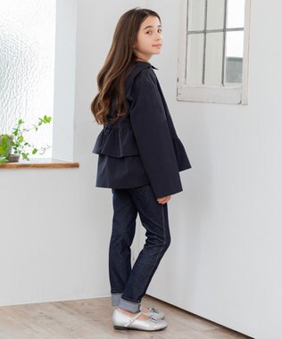 組曲 KIDS 【110-140㎝】【撥水】フリル マウンパ ネイビー