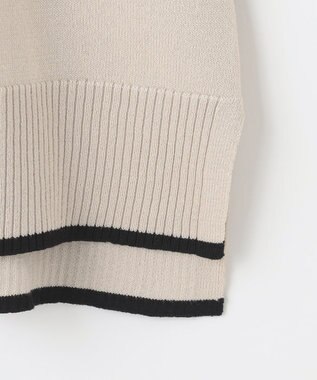 ANY SIS 【洗える】パネルボーダー ニット ベージュベースボーダー