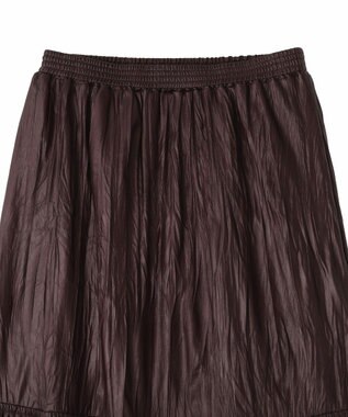 CRAFT STANDARD BOUTIQUE レザーライクギャザースカート Black