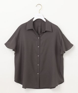 ANY SIS 【速乾・接触冷感】スムージーポリエステル シャツ ブラウス スレート