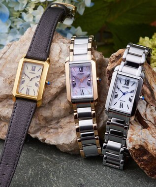 CITIZEN 【人気の長角ケース】電池交換不要の光発電エコ・ドライブ ウオッチ EW5620-55A シルバー