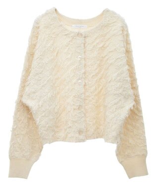 Green Parks フリンジニットカーディガン Off White