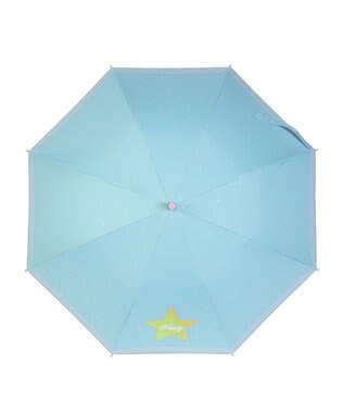 MOONBAT キッズ 晴雨兼用日傘 長傘 ビニール窓 スター 50cm 遮光 遮熱 UV ペールスカイ