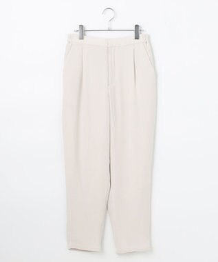 #Newans 【洗える】ジョーゼットテーパードパンツ ホワイト系