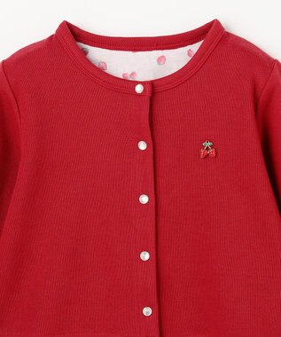 ANY KIDS 【Strawberry Collection】スナップボタン カーディガン レッド