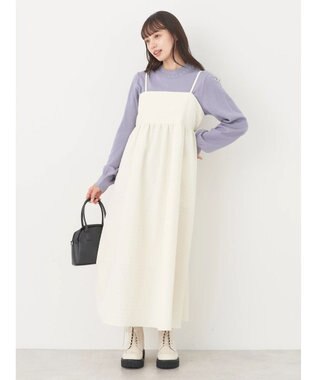 earth music&ecology バックオープンキャミワンピース Ivory