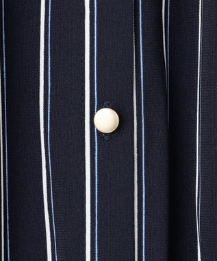 ANY SIS 【接触冷感・吸水速乾・UVケア】エアリードレープスムース ワンピース ネイビーストライプ