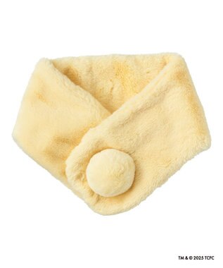 MOONBAT Care Bears(ケアベア) フェイクファーマフラー 手洗い可能 ライトイエロー