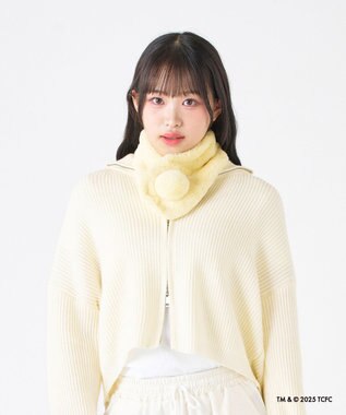 MOONBAT Care Bears(ケアベア) フェイクファーマフラー 手洗い可能 ライトイエロー