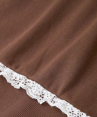 earth music&ecology レーススウェットプルオーバー Brown