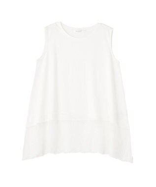 AMERICAN HOLIC 裾レースノースリーブプルオーバー Off White