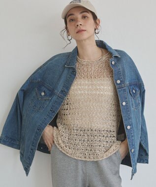 WEGO 【ANGIE VINTAGE】ビッグシルエットデニムジャケット / オーバーサイズGジャン ブルー