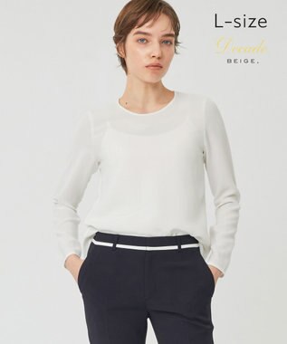 BEIGE， 【L-size】SHELBY / ロングスリーブブラウス White