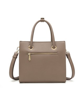 style code  【MERCURYDUO/マーキュリーデュオ】メタルアイレット　両アオリポケット　スクエアハンドバッグ オーク