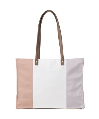 Maison de FLEUR トリコロールスクエアトートバッグ Multi