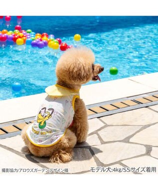 PET PARADISE ディズニー プルート タッチワンクール プラス タンクトップ 小型犬 ホワイト×イエロー