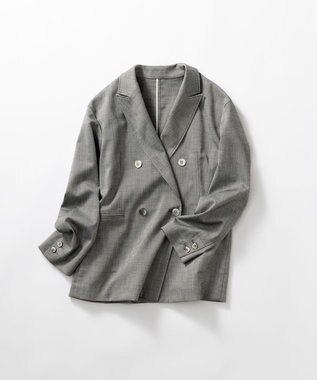 23区 L 【セットアップ対応】スラブツイードストレッチ ジャケット グレー系